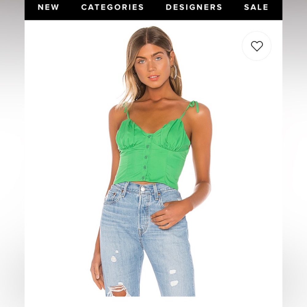 Superdown green top (XS)